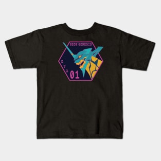 Vintage Neon Genesis Evangelio Kids T-Shirt